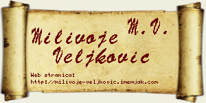 Milivoje Veljković vizit kartica